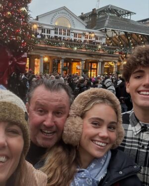 Julie Foudy Instagram - Ahhh, London during the Holidays is the best. And crazy busy. And alive. And I discovered mulled wine. (What took so long?)😍Plus, bonus for Izzy’s early bday, we went to this fabulous Mamma Mia dinner party (let’s just say FULLY immersive and amazing). Goodbye 2024, so thrilled we got to close it out w our English family. Cheers to 2025. Happy New Year party people!!!!🙏🏼🎉❤️