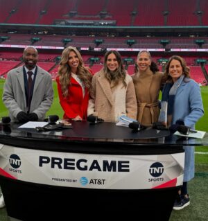 Julie Foudy Instagram - Wembley Stadium. 78,346. USWNT vs England. For a FRIENDLY. Largest crowd ever to watch a women’s friendly. Love when I get to live these moments in women’s soccer history from a really good seat. 🙏🏼 Nothing better than pitchside at Wembley. A little flavor if you missed. Plus a huge shout out to our larger TNT Sports team for rocking a 80 minute pregame show and 30 min post game as well. Love our squad! (Finally, let’s not forget our best photographer AND reporter @melissaortiz5… she does it all.)