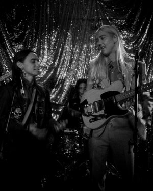 Julien Baker Instagram - We were really honored the @stud.country folks were willing to have fun with us and prepare this line dance for the song! Everyone involved is so talented and they were patient and sweet with us while we learned the moves. For us it’s particularly special to find someplace and some people to do cowboy shit with here in NYC.

Watch the music video and listen to “Sugar in the Tank” at the link in bio.

Photos by nicole & @morbidtheclown