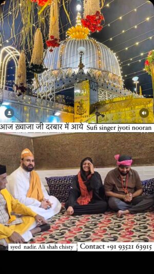 Jyoti Nooran Instagram - Peer Syed nadir Ali shah  chisty 🌷
#gouseazam #khwajagaribnawaz #instareels 
#trending #trendingreels #yaalimadad #maulaali 
#khwaja #ajmersharifdargah #jaisaiji #jaisaiyandi 
#jaipeerandi #jaipeeradi❤️🤲🌹🙏🏼🌹🤲 #jaimastandi 
#fakir #explorepage #trendingnow #trendingaudio #jyotinooran