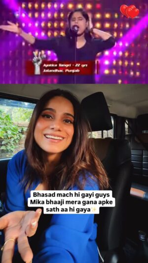 Jyotica Tangri Instagram - The voice India 2015 season 1, I began my journey of music & its been a decade now, thankyou Mumbai for being so kind to me, for making me meet people like @mikasingh bhaji who supported me like a big brother, gave me opportunities to perform in his grand shows, made me meet all the amazing composers, made me travel my first ever international trip, always made sure if I was okay in this big city of dreams, I remember jow bhaji used to randomly ask me, " Jyoti! Paise puse haige tere kol? Koi zarurat te nai?" All the aaloo ke paranthe, countless cups of tea with him and so much learning and jam sessions, you have been my constant support bhaaji, And I am sooooo happy that finally I have sung with you🫶🏻 yayyyyy im dancing with joy 
#bhasadMacha  #mikasingh #jyoticatangri #vishalmishra #shahidkapoor #poojahegde #Deva #2025 #trendingsong