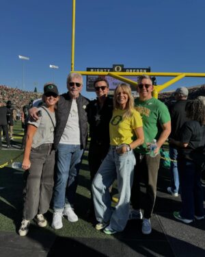 Kaitlin Olson Instagram - Thank you for having me join you @u_of_o as guest picker, @collegegameday ! Sorry I talked about losing my virginity next to Coach Saban, but it was vital information. And good lord, that may have been the best football game I’ve ever seen. 💥💥#godducks 🦆
