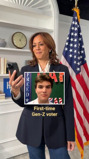 Kamala Harris Instagram - I love Gen Z, and I am grateful to our first-time voters for making their voices heard. IWillVote.com