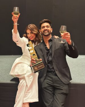 Kanupriya Gupta Instagram - 🏆 Iconic Couple Creator of the year 🏆

There is no better feeling in the world than seeing your hard work, being appreciated that two in the form of an award. 😍 
It is because of your incredible love, support and encouragement that we are here today and have become the best couple creator in INDIA🇮🇳 You guys are ICONIC!!

Also a big thank you to our family and friends for supporting us and always having so much faith in us….♥️
 And a very special thank you to the whole team at @cloutpocketaces without whom we wouldn’t be here today 🥳

Thank you @middayindia for making this possible! ♥️

#soICONIC #RoKan