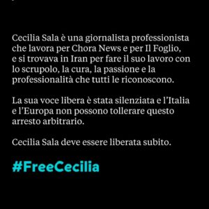 Kasia Smutniak Instagram - In questi casi ci sentiamo completamente impotenti . Ma una cosa possiamo fare , far girare la notizia , far sapere a più persone possibili di Cecilia . La seguo dall’inizio del suo percorso . Una giornalista italiana che in questo momento è detenuta in un carcere iraniano .  Con il fiato sospeso #freececilia @ceciliasala