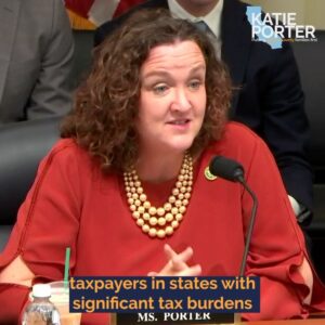 Katie Porter Instagram - The last time Republicans had control of Congress and the White House, they raised taxes on millions of Californians by capping the state and local tax deduction—which hurts first-time homebuyers.

We should be building up the middle class, not placing limits on its growth.