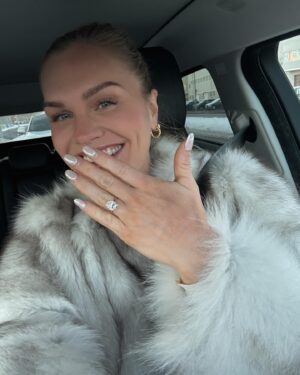 Katrin Tanja Davidsdottir Instagram - OUR ENGAGEMENT STORY & our week of ✨BLISS✨ sharing it with out closest people 💖☁️💫🥰 I don’t even know where to start but @brookslaich actually proposed in Iceland & he COMPLETELY surprised me! 

We had decided to do christmas & new years at home in Coeur D’Alene this year so I decided to squeeeeeze in a trip back home to Iceland to see my family, best friends, the christmas lights, have hot chocolate & whipped cream ❤️🎄🥹✨ ya know just all my christmas favorites!!! 

I ALSO decided to make a quick trip to London for the weekend to see my family there (little did I know I was planning my own engagement right there when I decided to book that trip🤣)

I was suppose to land in Iceland at midnight on that sunday but after some delays I wasn’t leaving the airport until 1am & I was so tired. I called Brooks literally just to chat to stay awake because the drive is an hour (the whole time we were chatting I am thinking he is in states!!!!!) and as I get into parking garage I tell him I love him & say good night. 

But when I opened our apartment door there he was, standing in the middle of our living room, surrounded by roses & candles & flower pedals & I just FROZE 😭✨ I was so shocked & so happy & literally my dream is coming true all at same time so I actually just froze and said nothing and didn’t even move for probably a good 30 seconds 🤣

But it was the most beautiful moment at 2am ❤️ After he proposed we just wanted to sit in the moment for longer, so I made us hot chocolate & whipped cream & we sat down on the couch together. I asked him to tell me EVERYTHING from the planning to the ring & we chatted until about 5am that morning!!

It was the most thoughtful proposal & perfectly us ❤️🌹 He did it in Iceland to honor that that too is our home (🥹), to also make memories there & so that we could share the news in person with our family & best friends there. And that week at home after was just that: THE MOST SPECIAL 💫☁️💖 

I have just been up there swirling on a pink cloud and not sure I will ever come back down to earth actually 💍🤭 the happiest I have ever been & so excited to start this next chapter of life with my future HUSBAND!!!!! @brookslaich