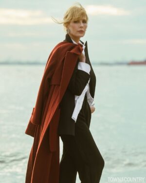 Kelly Reilly Instagram - Thank you @townandcountrymag . I felt like I was  in an early nineties dream ✨✨✨

Town & Country – @townandcountrymag
Editor in Chief – Stellene Volandes @stellenevolandes
Writer – Leena Kim @leena_kim
Photographer – Sebastian Kim @sebkimstudio
Stylist – Melissa Ventosa Martin @mventosamartin
Hair – Tim Muir @timmuir801 💜💜💜💜
Makeup – Benjamin Puckey @benjaminpuckey
Manicure – Kayo Higuchi @kayo.hc
Visuals Director – Darrick Harris @delroyslim
Deputy Features Director – Adam Rathe @adamrathe
Executive Director, Entertainment – Randi Peck @randipeck