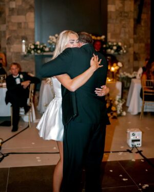 Kelsey Owens Instagram - Many of you don’t know this, but on my wedding day, the fire alarms were blaring throughout my entire father daughter dance. And yet, it didn’t matter one bit, because my favorite father daughter dance didn’t happen that day. It happened before the wedding, in my sweats, both of us in our Cards gear, a few cocktails deep, dancing outside my future home. In that moment, I wasn’t a bride-to-be I was 8 years old again, twirling around the dance floor at the father daughter dances, laughing and having the best time with my daddy.

It’s a memory I will cherish forever—a snapshot of who you are: fun loving, present, and always making me feel like your little girl no matter how old I get.

Dad, I hope you know the impact you’ve had on my life. You’ve set the bar so high as a parent, and if I can be even half the parent you’ve been to me one day I’ll be so proud.

Happy 60th Dad. You’ll always be my first dance partner, my cheerleader, and one of my greatest role models. Here’s to more dances, more laughs, and even more unforgettable memories. I love you so much.♥️ - Your little girl