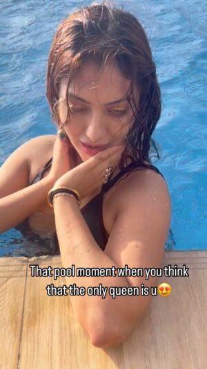 Khushi Mukherjee Instagram - I love beaches but b*tches🐶

#pool #poolparty #throwback #takemeback