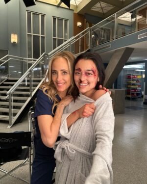 Kim Raver Instagram - I can’t believe I have to say goodbye to BOTH Midori and Jake 💔 however it’s not “goodbye” it’s “see you later.”

We have been so so lucky to have had such beautiful humans playing the characters of Levi and Yasuda. I’ll miss the many hours of laughing and creating with both of you. I am excited to see what lies ahead for you! Much love, xx Kim