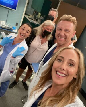 Kim Raver Instagram - I can’t believe I have to say goodbye to BOTH Midori and Jake 💔 however it’s not “goodbye” it’s “see you later.”

We have been so so lucky to have had such beautiful humans playing the characters of Levi and Yasuda. I’ll miss the many hours of laughing and creating with both of you. I am excited to see what lies ahead for you! Much love, xx Kim