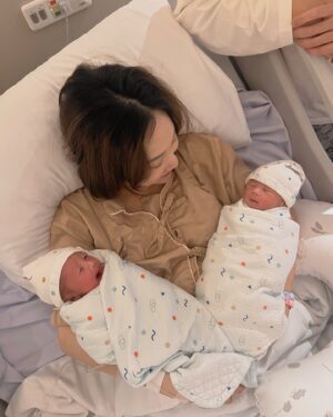 Kimberly Ann Voltemas Instagram - And just like that our family got a little bigger.. Double the joy double the fun! 💗🩵