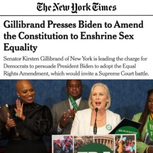 Kirsten Gillibrand Instagram - The Equal Rights Amendment would make discrimination on the basis of sex – including restrictions on reproductive health care that single out women – unconstitutional. This is our last, best chance to enshrine equality in the Constitution before Republicans take unified control of government. #ERANow