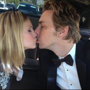 Kristen Bell Instagram - Happy birthday to the most affectionate 220 lbs man that ever exsisted. I cannot imagine life without you 💚💕

(The first pic is the first I ever posted on Instagram. The second is from our wedding day)