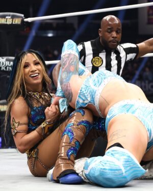 Kristen Stadtlander Instagram - The CEO @MercedesMone and @CallMeKrisStat met in an instant classic of a rematch for the TBS Championship!

Did you miss the #AEWWorldsEnd PPV? Order it right now!
🔗 allelitewrestling.com/aewonppv #aew #allelitewrestling