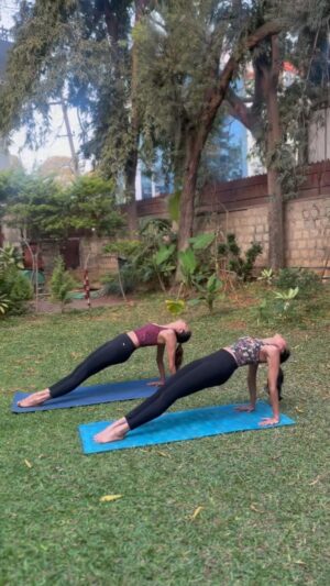 Krithika Babu Instagram - Taking advantage of the power of Yoga to heal our mind body and soul! And it only gets better when you find a like minded person to do this beautiful practice with!