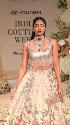 Krithika Babu Instagram - Slaying on the ramp begins tomorrow 
Throwback to some amazing looks from India Couture Week 2023....@krithikababu
@falgunishanepeacockindia
@shantanunikhil @taruntahiliani @varunbahlcouture 

#rampwalk #indiacoutureweek #couturefashion #couture #hyundai #icw #floral #falgunishanepeacock #fashionphotography #fashionweek #fashionshow #fashion #ig #instadaily #dailyreels #trendingreels #trending #lakshaysachdevaphotography
