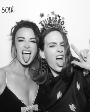 Kyle Richards Instagram - This past weekend spent with family & friends celebrating the holidays 🎄& the beautiful @mssarahcatharinepaulson’s birthday! Thank you @nickyhilton for the beautiful @rebeccavallance dress #nickyhiltonxrebeccavallance