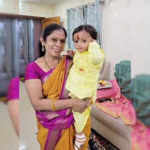 Lahari Arundhati Vishnuvazhala Instagram - All about @lishan.official bhogi pallu celebration 🤩🥰😍💐 @lakshmimani_r