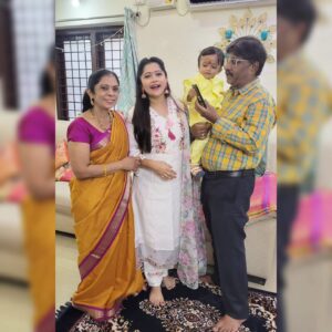 Lahari Arundhati Vishnuvazhala Instagram - All about @lishan.official bhogi pallu celebration 🤩🥰😍💐 @lakshmimani_r