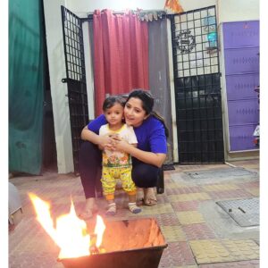Lahari Arundhati Vishnuvazhala Instagram - All about @lishan.official bhogi pallu celebration 🤩🥰😍💐 @lakshmimani_r