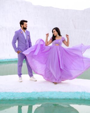 Lasya Manjunath Instagram - Two hearts, one journey, and a lifetime of love. 💕 
Watch us celebrate our bond and create magic on #iSmartJodiSeason 3 💜 only on @starmaa 
The grand launch episode 21st december 
sat -sun 9:00 pm 😍🥰❤️

@oak_entertainments 

💄: @brunda_mua 
📸: @nookaladeepakphotography 
Loocation : @thefotogarage 
Ear rings : @fashioncurvee 

Lasya outfit : @pari.designers_ 
Manju outfit : @eden__designers__ 

✨ #TogetherForever #romanceredefined