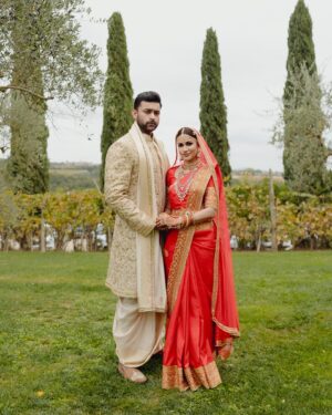Lavanya Tripathi Instagram - A year of being married to the most amazing, loving, and caring man I have ever known. 
You make my world go round🌎❤️🧿
Love youu! 

What a fairytale wedding it was…🫶🏻
#grateful