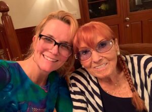 Lea Thompson Instagram - This is a week. Our beloved matriarch Pam had a stroke and passed away a few days later and before we could completely comprehend, the tragedy of the LA fires overwhelmed us.  Today we laid her to rest. My mother-in-law lived with us for the better part of 10 years. We took care of her many heath needs and she listened to our stories. And I will miss her for the rest of my life. She was a survivor of scleroderma, cancer, sepsis, blood clots, heart problems and wounds. But her spirit kept us on our toes. Her humor made her so lovable. As you can see she had a loving family and we are so grateful she got out before LA caught on fire. Mother of my husband. Grandmother to my fierce daughters. I hope you know you left your mark, Pam. You were loved.