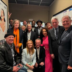 Lea Thompson Instagram - Who knew 39 years ago that we would be meeting up to celebrate the opening of the #backtothefuture musical on #hollywoodblvd it was fantastic. I got a little teary eyed when #BobGail introduced me. And the lovely actress @zanberube who played Lorraine was fabulous and the rest of the cast were amazing. The whole show is so fun. I guess because we are close to 40 now you will be seeing lots of these celebration posts. Thank you #bttf fans are the very best.  Also I understand that as director with 20 years experience, my camera work needs work. I did score points with my son in law and his awesome mom Linda. #inlawshouse