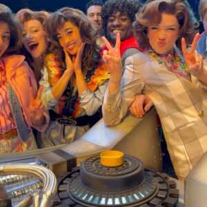 Lea Thompson Instagram - Who knew 39 years ago that we would be meeting up to celebrate the opening of the #backtothefuture musical on #hollywoodblvd it was fantastic. I got a little teary eyed when #BobGail introduced me. And the lovely actress @zanberube who played Lorraine was fabulous and the rest of the cast were amazing. The whole show is so fun. I guess because we are close to 40 now you will be seeing lots of these celebration posts. Thank you #bttf fans are the very best.  Also I understand that as director with 20 years experience, my camera work needs work. I did score points with my son in law and his awesome mom Linda. #inlawshouse