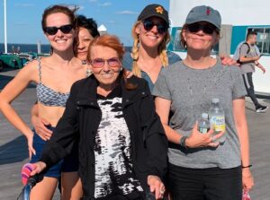 Lea Thompson Instagram - This is a week. Our beloved matriarch Pam had a stroke and passed away a few days later and before we could completely comprehend, the tragedy of the LA fires overwhelmed us.  Today we laid her to rest. My mother-in-law lived with us for the better part of 10 years. We took care of her many heath needs and she listened to our stories. And I will miss her for the rest of my life. She was a survivor of scleroderma, cancer, sepsis, blood clots, heart problems and wounds. But her spirit kept us on our toes. Her humor made her so lovable. As you can see she had a loving family and we are so grateful she got out before LA caught on fire. Mother of my husband. Grandmother to my fierce daughters. I hope you know you left your mark, Pam. You were loved.