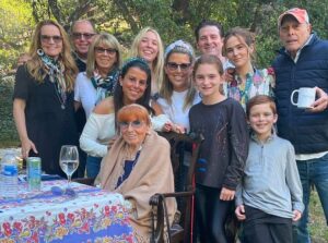 Lea Thompson Instagram - This is a week. Our beloved matriarch Pam had a stroke and passed away a few days later and before we could completely comprehend, the tragedy of the LA fires overwhelmed us.  Today we laid her to rest. My mother-in-law lived with us for the better part of 10 years. We took care of her many heath needs and she listened to our stories. And I will miss her for the rest of my life. She was a survivor of scleroderma, cancer, sepsis, blood clots, heart problems and wounds. But her spirit kept us on our toes. Her humor made her so lovable. As you can see she had a loving family and we are so grateful she got out before LA caught on fire. Mother of my husband. Grandmother to my fierce daughters. I hope you know you left your mark, Pam. You were loved.