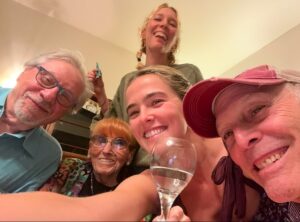 Lea Thompson Instagram - This is a week. Our beloved matriarch Pam had a stroke and passed away a few days later and before we could completely comprehend, the tragedy of the LA fires overwhelmed us.  Today we laid her to rest. My mother-in-law lived with us for the better part of 10 years. We took care of her many heath needs and she listened to our stories. And I will miss her for the rest of my life. She was a survivor of scleroderma, cancer, sepsis, blood clots, heart problems and wounds. But her spirit kept us on our toes. Her humor made her so lovable. As you can see she had a loving family and we are so grateful she got out before LA caught on fire. Mother of my husband. Grandmother to my fierce daughters. I hope you know you left your mark, Pam. You were loved.