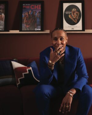 Lena Waithe Instagram - So much joy in this moment. Grateful to share and celebrate our stories together. Thank you.

On the cover of ‘Produced By’ magazine | @producersguild. 

Suit by : @waraire___ 🕊️ 

Photographed by @chrrislowe. Written by Lisa Garibay.