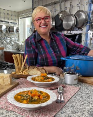 Lidia Bastianich Instagram - This season on Lidia's Kitchen we’re featuring recipes, like this one, from my latest book - "Lidia's From Our Family Table To Yours". It’s a personal collection of more than a hundred of our favorite family recipes. This episode is all about making your life easier, and one thing I always remind you is to think of recipes as roadmaps that you can and should personalize. My Winter Minestrone soup can use any kind of hearty green.  Link to recipe and your local TV listings in my bio. Buon Gusto!  @ampublictv #LidiasRecipes #LidiasItaly #LidiasKitchen  #LidiaBastianich #ItalianFood #FromLidiasTableToYours #LidiasSoundtrack