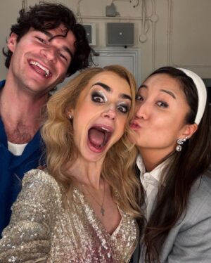 Lily Collins Instagram - When your work bestie and soul sister comes to cheer you on at your other job. Love you endlessly @ashleyparklady. I learned from the best…
