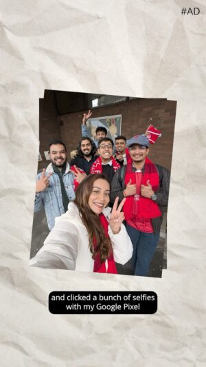 Madhurima Roy Instagram - At the fortress, this beautiful team, the unwavering support, the loyalty, the passion, this iconic football heritage, stitches us all together. Me along with our fellow winners are ever so grateful to finally witness the magic live.

Can proudly say, started from a dream and now we here 💭🏟

Thank you Google Pixel for turning this dream into a reality. 

#GooglePixel #TeamPixel #TicketToAnfield #LiverpoolFC #ad