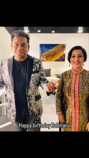 Madhushree Instagram - Many many happy returns of the day. Thanks for giving me the blockbuster songs #arrahman  #happybirthday  #music  #director  #producer  #writer  #singer  #tamil  #bollywood  #tollywood  #hollywood .