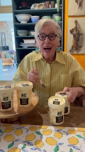 Maggie Beer Instagram - Introducing our 2 NEW ice cream flavours. Roasted Peanut Butter & Chocolate Ripple AND Lemon Curd Ripple & Amaretti biscuit. Available now at your nearest Coles & Independent grocers. 

#icecream #dessert #amaretti #chocolate #peanutbutter #lemoncurd #maggiebeer #makeitamaggiemoment