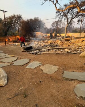 Mandy Moore Instagram - We were able to park and walk up our street to bear witness to all the loss. Miraculously, the main part of our house is still standing. For now. It’s not livable but mostly intact. We lost Taylor and griffin’s studio with every instrument and piece of equipment they’ve ever owned. We lost our garage and back house. Everyone we know lost everything. Every house on our street is gone. My in laws. My brother and sister in law- 6 weeks from welcoming their first baby. Our best friends. Feeling weird survivors guilt. We love this community and will do everything we can to help rebuild and support. Thanks for everyone for checking on us and offering us help. Altadena strong.