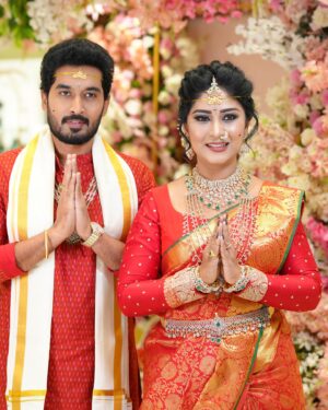Manjula Paritala Instagram - #Marriage is a life long journey that thrives on love, trust, respect, communication, commitment, patience and companionship ❤️💞🧿
#jewellery @goyazsilverjewellery