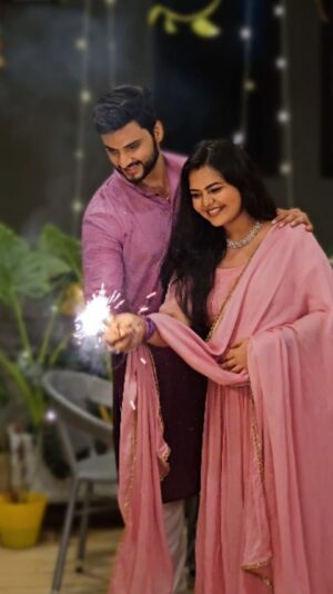 Marina Abraham Instagram - Wishing you all a Happy Diwali as bright as your spirit and as colorful as your heart 🎆🪔💖🧿

#diwali #celebration #love #light #joy #couplegoals #couplereels #trendingreels #trendingaudio #creatingmemories #trendingnow #festival