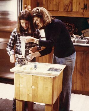 Martha Stewart Instagram - If your New Year's Resolution is to make more homemade meals, we've got the perfect recipe for you. Our eggless pasta dough produces a sturdy but smooth dough that’s perfect for making long noodles or thicker pieces of orecchiette. It's a project, but well worth the time: This photo from 1975 shows Martha teaching her daughter Alexis how to make homemade pasta in their Turkey Hill home. Learn how to make your own pasta at the link in our bio. 📷: @marthastewart48