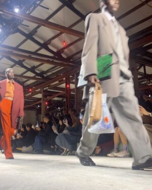 May Calamawy Instagram - Feeling myself at my first fashion show with @newbottega & @matthieu_blazy - Thanks for having me and fitting me into this piece from your men’s collection 🤍🐰⁣🔥
⁣
Hair   📸: @mashyourhair 
Makeup: @amir.mkp