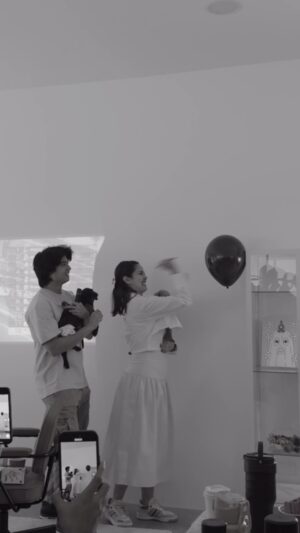 Meganne Young Instagram - 💓💙Gender reveal!!! 💙💓 We set up the studio for our fun get together and asked everyone to come in either pink or blue to see kung ano ang hula nila! Good times 😍