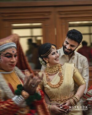 Megha Akash Instagram - My bestfriend and soulmate 
Forevermore 💍 🤍

Hair and make up @salomirdiamond @teamdiamondartistry @raisedbrowsbybhavani 
Photography @moonstruckbykarthiksrinivasan 
Saree @dhinakaran_silks 

#MegsVish