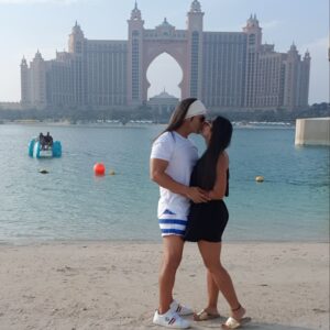 Meghna Naidu Instagram - You... @elitetennisdubai I pray ki tumhe koi Nazar nahi Lage... 
You are one of a kind 💘 
Blessed is me... 🥰

Happy Anniversary Mr. Husband ji 💖