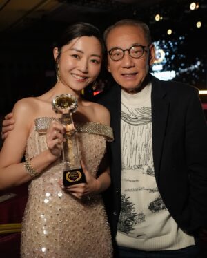 Michelle Wai Instagram - 感恩2024年有郭文玥陪我走這一趟奇妙的旅程！2025繼續努力。❤️💪🏼

Styling: @rules.co @kwongbobo
Gown: @tobewed_official
Jewellery: @buccellatimilan
Heels: @giuseppezanotti 
Hairstyling: @singsing113 
Makeup: @make_up_by_mw 

#破地獄 #TheLastDance
#Hello #2025