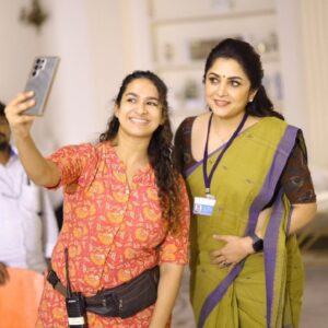 Misha Ghoshal Instagram - Got to meet the evergreen @meramyakrishnan mam 😍😍😍 Working as the 1st AD for @jerald_films in ad films taught me new lessons which i might not have learned from films. So thank you @jerald_christopher27 and @aparajitha_rao_kota for the lovely opportunity 🙏❤️